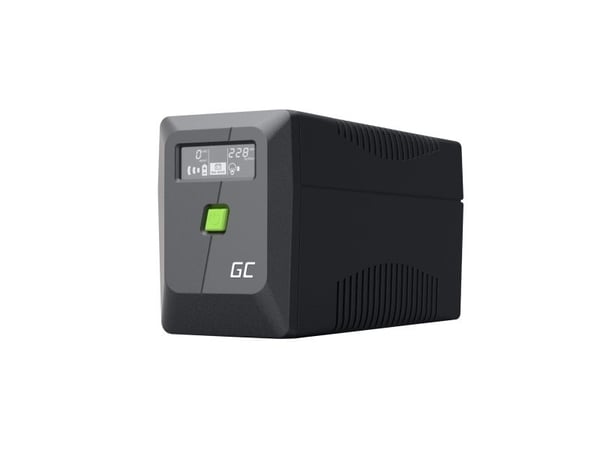 Greencell 650VA 360W PowerProof UPS med LCD-skjerm