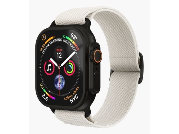 Vonmählen AWS00189, Band, Smartklokke, Sort, Krem, Apple, Apple Watch Ultra, Nylon