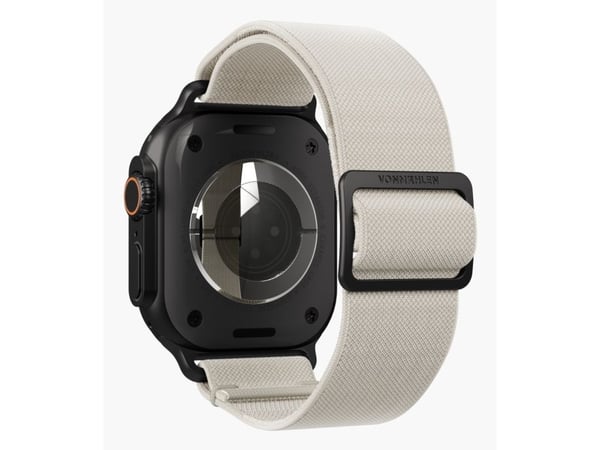 Vonmählen AWS00189, Band, Smartklokke, Sort, Krem, Apple, Apple Watch Ultra, Nylon