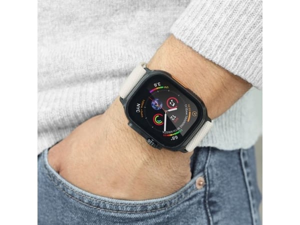 Vonmählen AWS00189, Band, Smartklokke, Sort, Krem, Apple, Apple Watch Ultra, Nylon