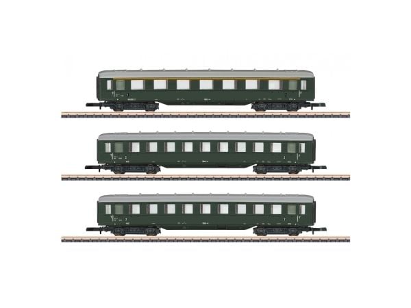 Märklin ÖBB Skirted Car Set, Jernbanemodell, Monteringssett, Z (1:220), 3 Austrian Federal Railways (ÖBB) express train cars, Gutt/Jente, Mørkegrøn...