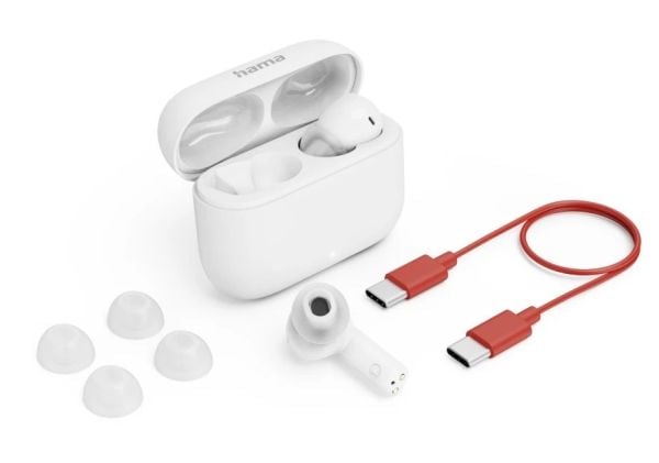 Hama Passion Clear II, True Wireless Stereo (TWS), Samtaler/musikk, 20 - 20000 Hz, 50 g, Hodesett, Hvit