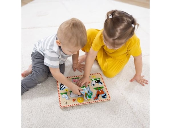 Melissa & Doug MPZ WPZ Farm Anml Sound Pzl8Pc GML, 8 stykker, Dyr, 2 år
