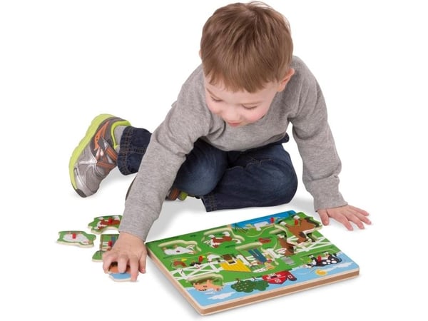 Melissa & Doug MPZ WPZ Farm Anml Sound Pzl8Pc GML, 8 stykker, Dyr, 2 år
