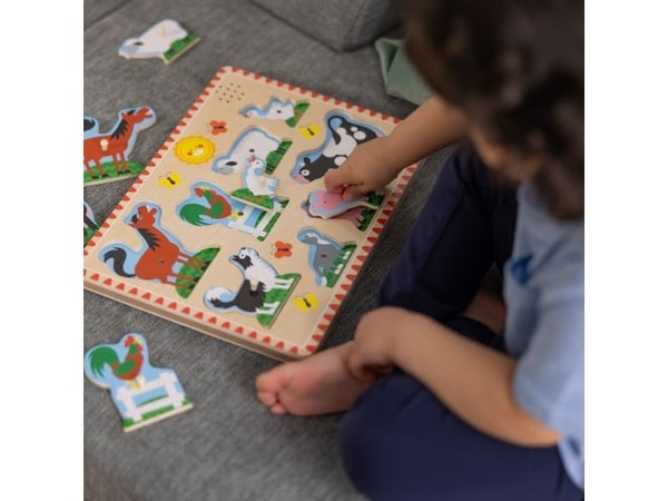 Melissa & Doug MPZ WPZ Farm Anml Sound Pzl8Pc GML, 8 stykker, Dyr, 2 år