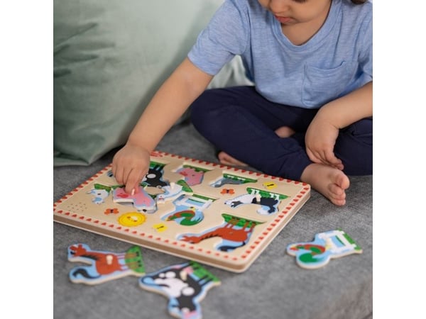 Melissa & Doug MPZ WPZ Farm Anml Sound Pzl8Pc GML, 8 stykker, Dyr, 2 år