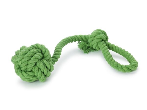 DOGMAN Lelu pallo/köysi vihreä 6/35cm