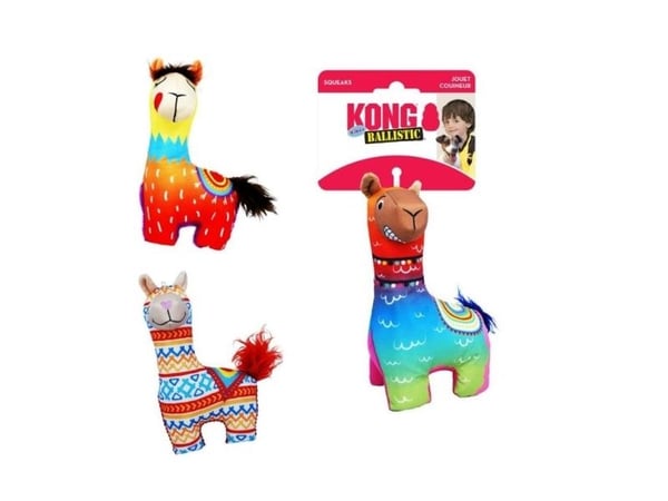 KONG KONG Lelu Ballistic Vibez Llamas, 30cm, lajiteltu