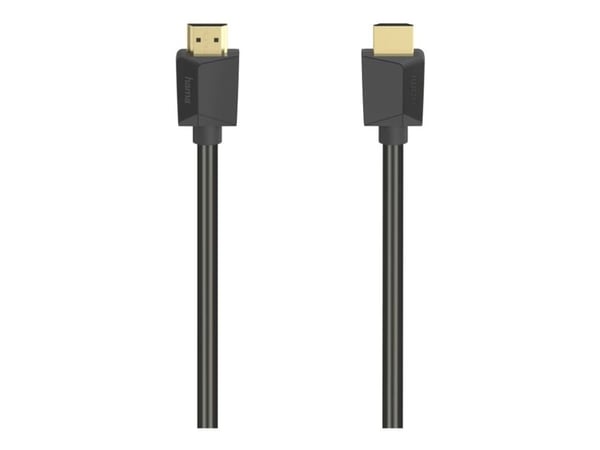 Hama Essential Line - Ultra High Speed - HDMI-kabel med Ethernet - HDMI hann til HDMI hann - 3 m - skjermet - svart - støtte for 8K UHD (7680 x 4320)