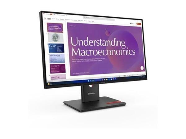 Lenovo ThinkVision T24d-40 - LED-skjerm - 24" (23.8" synlig) - 1920 x 1080 Full HD (1080p) @ 120 Hz - IPS - 250 cd/m² - 1500:1 - 4 ms - HDMI, Displ...