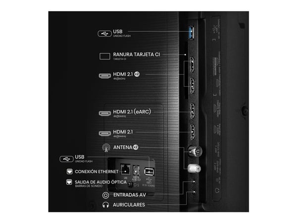 Hisense 55E77Q PRO - 55" Diagonalklasse E7Q PRO Series LED-bakgrunnsbelyst LCD TV - QLED - Smart TV - 4K UHD (2160p) 3840 x 2160 - HDR - direktebel...