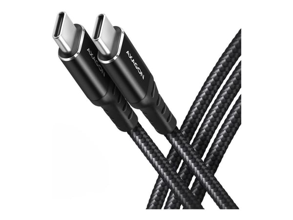 AXAGON BUCM-CM30AB - USB-kabel - 24 pin USB-C (hann) til 24 pin USB-C (hann) - USB 2.0 - 20 V - 3 A - 3 m - USB Power Delivery (60W) - svart
