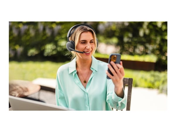 Logitech Zone Wireless 2 ES - Hodesett - on-ear - Bluetooth - trådløs, kablet - aktiv støydemping - USB-C - grafitt