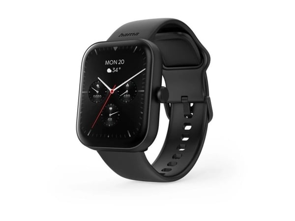 Hama 5000 - 47 mm - black plastic - smartklokke med stropp - silikon - svart - display 1.65" - Bluetooth - 40 g