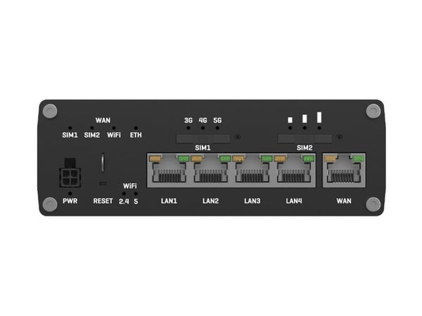 Teltonika RUTX50 - Trådløs ruter - WWAN 4-portssvitsj - DNP3, 1GbE, Modbus - Wi-Fi 5 - Dobbeltbånd - 3G, 4G, 5G