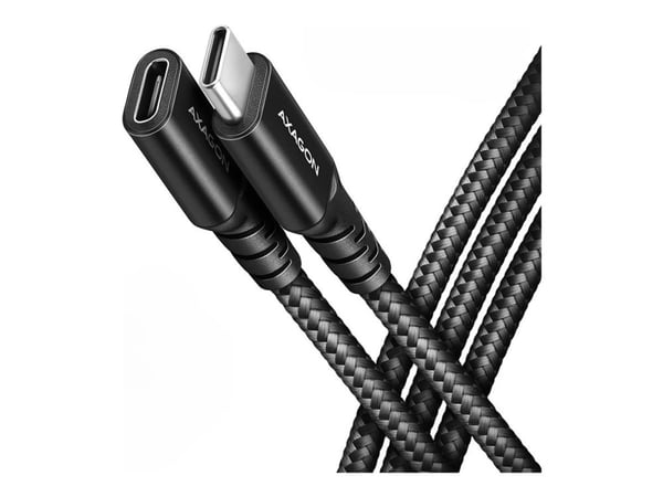 AXAGON BUCM32-CF05AB - USB-forlengelseskabel - 24 pin USB-C (hunn) til 24 pin USB-C (hann) - USB 3.2 Gen 2x2 - 48 V - 5 A - 50 cm - 4K 120 Hz støtt...