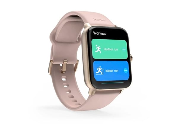 Hama 6010 - 44 mm - plastic rose gold - smartklokke med stropp - silikon - rose - display 1.65" - Bluetooth - 40 g