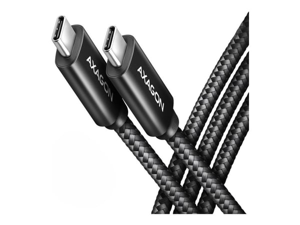 AXAGON BUCM2-CM15AB - USB-kabel - 24 pin USB-C (hann) til 24 pin USB-C (hann) - USB 2.0 - 48 V - 5 A - 1.5 m - toretnings, utvidet effektområde (EP...