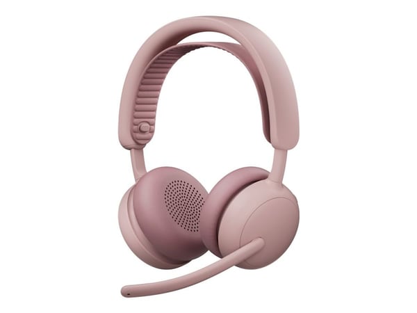 Logitech Zone Wireless 2 ES - Hodesett - on-ear - Bluetooth - trådløs, kablet - aktiv støydemping - USB-C - rosa