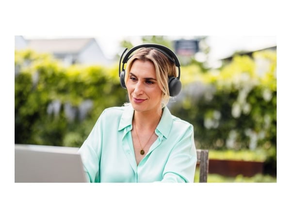 Logitech Zone Wireless 2 ES - Hodesett - on-ear - Bluetooth - trådløs, kablet - aktiv støydemping - USB-C - grafitt