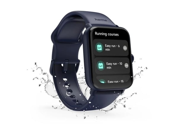 Hama 6010 - 44 mm - blue plastic - smartklokke med stropp - silikon - blå - display 1.65" - Bluetooth - 40 g