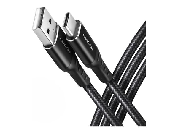 AXAGON BUCM-AM10AB - USB-kabel - 24 pin USB-C (hann) til USB (hann) - USB 2.0 - 20 V - 3 A - 1 m - USB Power Delivery (60W) - svart