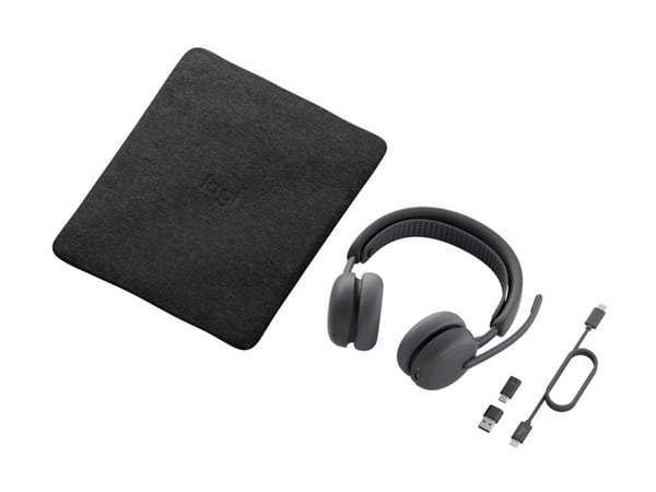 Logitech Zone Wireless 2 ES for Business - Hodesett - Bluetooth - trådløs, kablet - aktiv støydemping - USB-C - grafitt - UC-sertifisert