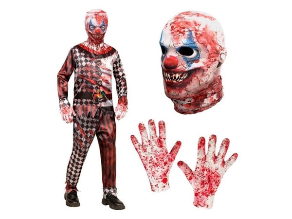 Ond clown-maskeraddräkt för barn