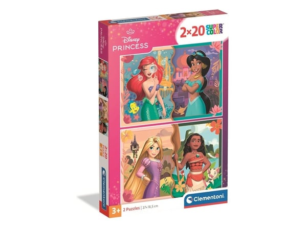 Clementoni Puzzle SuperColor Disney Princess 2x20 palaa (24092)