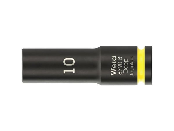 Wera 05005551001, Kraftpipe, Sort, Gult, 1 hoder, 3/8", Metrisk, 10 mm