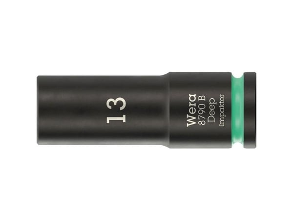 Wera 05005554001, Kraftpipe, Sort, Grønn, 1 hoder, 3/8", Metrisk, 13 mm