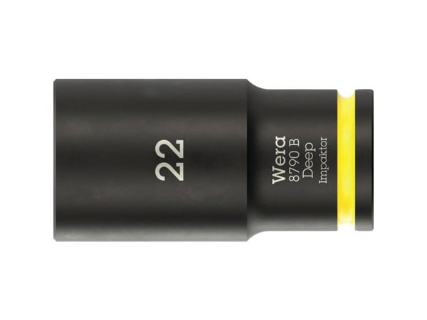 Wera 05005562001, Kraftpipe, Sort, Gult, 1 hoder, 3/8", Metrisk, 22 mm