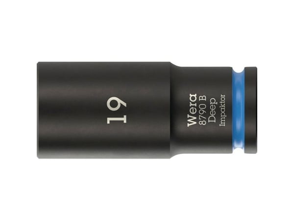 Wera 05005560001, Kraftpipe, Sort, Blå, 1 hoder, 3/8", Metrisk, 19 mm