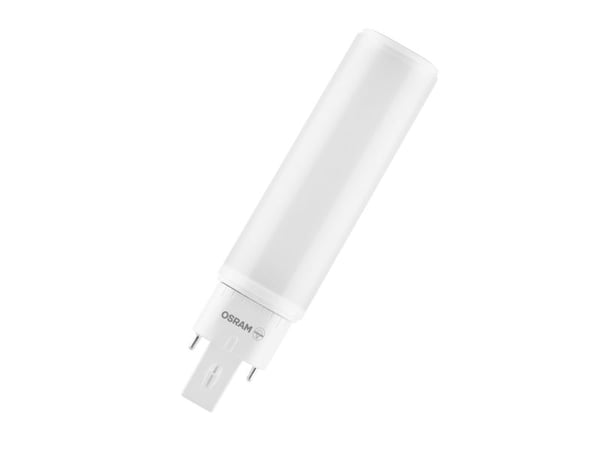 OSRAM DULUX D/E HF & AC Mains - LED-lyspære - form: tubulær - mattslipt finish - G24q-1 - 6 W (ekvivalent 13 W) - klasse F - varmt hvitt lys - 3000 K