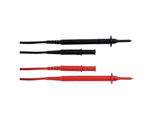 Chauvin Arnoux Testkabel Set [4mm säkerhetsplugg - ] 1.5 m Röd, Svart 1 Set