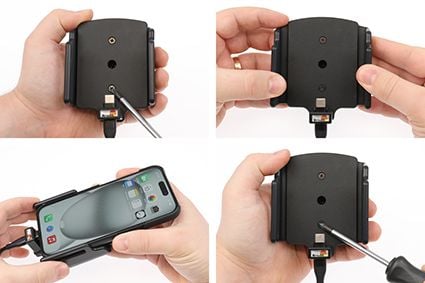 Brodit 727370, Mobiltelefon/smarttelefon, Aktiv holder, Bil/innendørs, Svart
