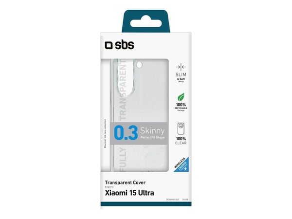 SBS Skinny, Etui, Xiaomi, 15 Ultra, 17,1 cm (6.73"), Gjennomsiktig