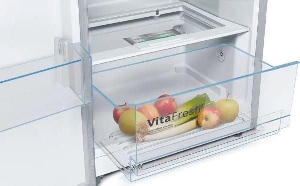 Bosch Serie | 4 KSV36CIDP - Kjøleskap - bredde: 60 cm - dybde: 65 cm - høyde: 186 cm - 346 liter - Klasse D - børstet stål