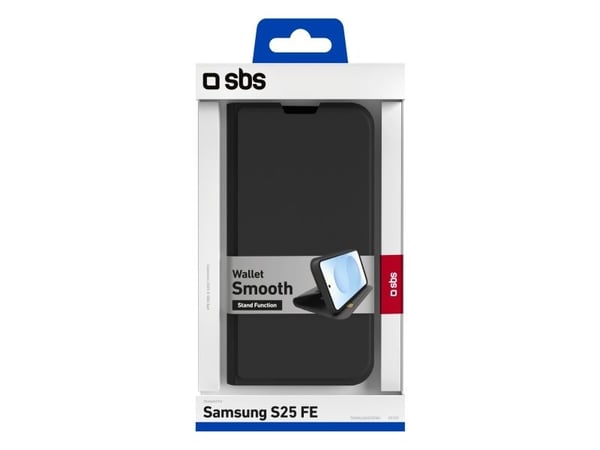SBS TEWALSAS25FEK, Lommebok-etui, Samsung, Samsung S25 FE, 17 cm (6.7"), Sort