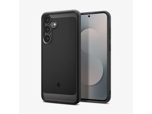 Spigen Rugged Armor, Mobilskal, Samsung, Galaxy S25 FE, 17 cm (6.7"), Svart