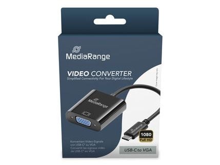 MediaRange MRCS229, 0,2 m, USB Type-C, VGA (D-Sub), Hankjønn, Hunkjønn, Rett