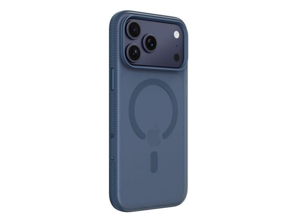Belkin SheerForce Grip Series - Baksidedeksel for mobiltelefon - MagSafe-samsvar - laget av resirkulerte materialer - marineblå - for Apple iPhone ...