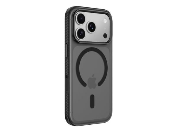 Belkin SheerForce Grip Series - Baksidedeksel for mobiltelefon - MagSafe-samsvar - laget av resirkulerte materialer - svart - for Apple iPhone 17 Pro