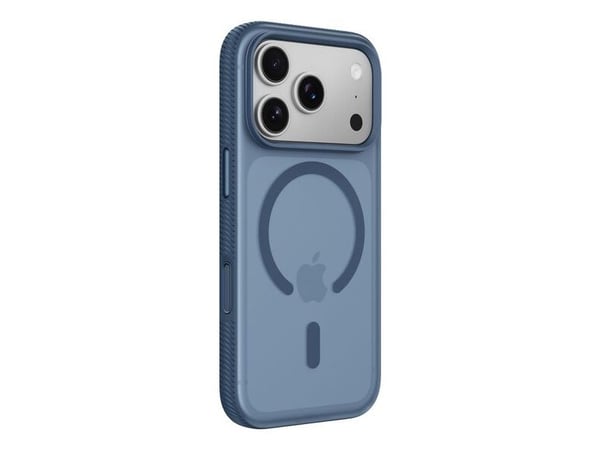 Belkin SheerForce Grip Series - Baksidedeksel for mobiltelefon - MagSafe-samsvar - laget av resirkulerte materialer - marineblå - for Apple iPhone ...