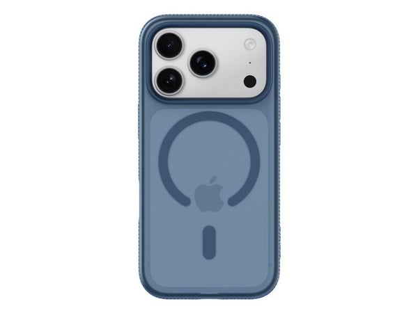 Belkin SheerForce Grip Series - Baksidedeksel for mobiltelefon - MagSafe-samsvar - laget av resirkulerte materialer - marineblå - for Apple iPhone ...