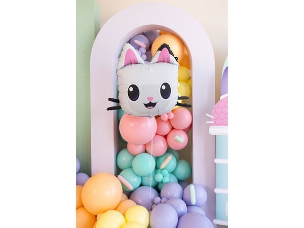 PartyDeco FB324, Lekeballong, Folie, Sort, Rosa, Hvit, Bilde, Dyr, Jente