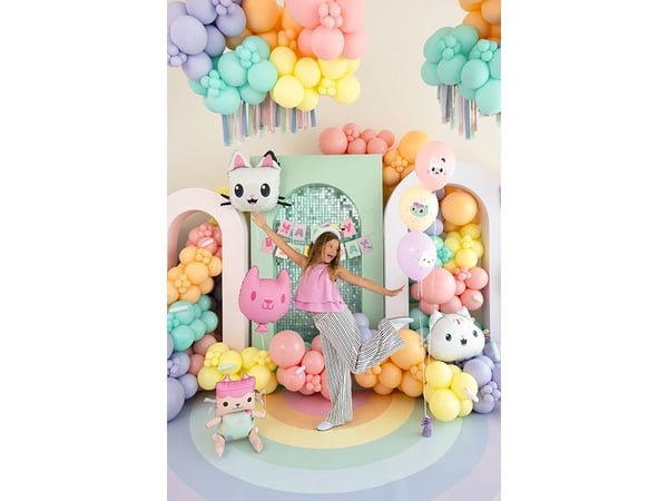 PartyDeco FB324, Lekeballong, Folie, Sort, Rosa, Hvit, Bilde, Dyr, Jente