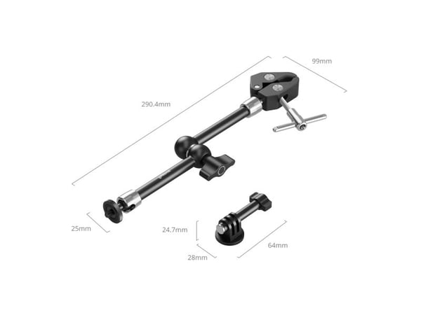 SmallRig 5605, Monteringsklemme, Sort, Rustfritt stål, Aluminium, 1/4-20", 85,6 mm, 23,3 mm