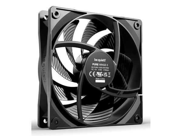 be quiet! Pure Wings 3 120mm | PWM high-speed Triple Pack, Vifte, 12 cm, 2100 RPM, 101,2 m³/t, Svart
