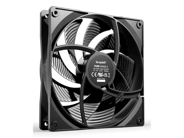 be quiet! Pure Wings 3 140mm | PWM high-speed Triple Pack, Vifte, 14 cm, 1800 RPM, 122,6 m³/t, Svart